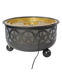 All Star Galvanized Iron Bowl Fountain with Led Lights - 25.25" Diameter x 14.25" H