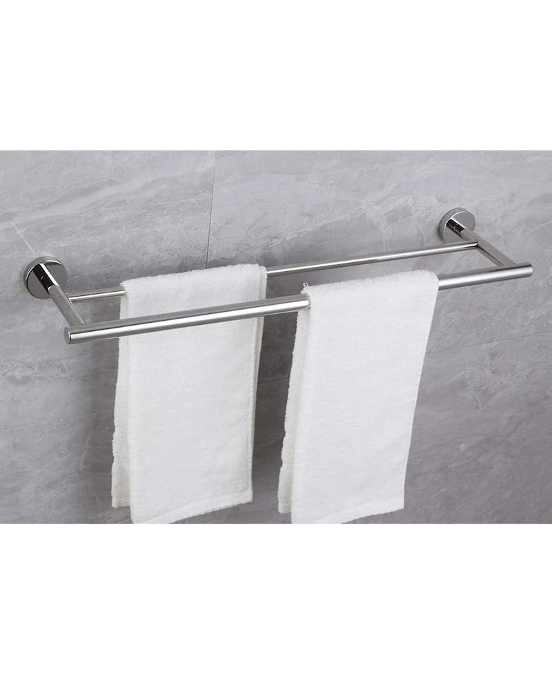 Double Towel Bar for Efficient Bathroom Storage and Organization