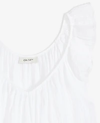 On 34th Women's Cotton Gauze Flutter-Sleeve Top, Exclusively at Macy's