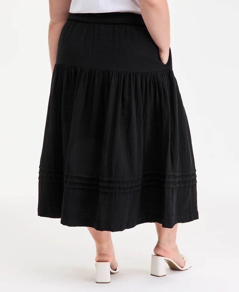 On 34th Trendy Plus Tiered Midi Skirt, Exclusively at Macy's