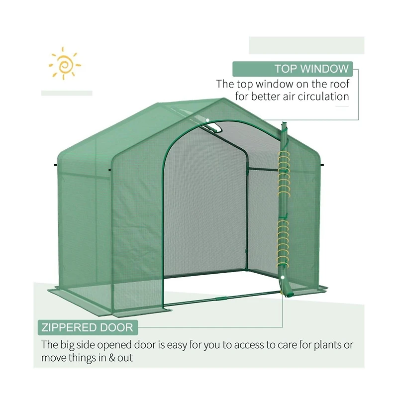 Mini Walk-In Greenhouse, Spacious Garden Structure for Easy Plant Care and Growth