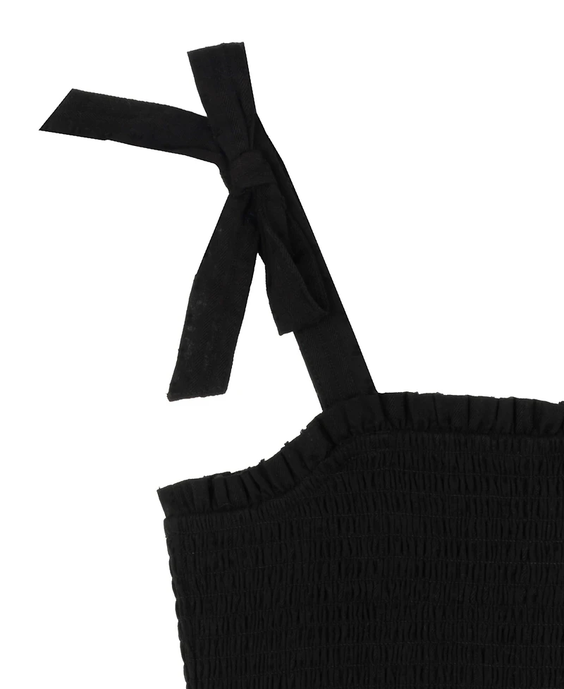 Rare Editions Big Girls Clip-Dot Shadow Stripe Dress
