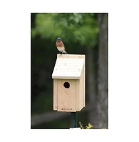 Cedar Birdhouse with Easy-Open Front Panel for Backyard Bird Watching