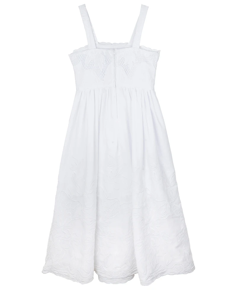 Rare Editions Big Girls Embroidered Lace Effect Maxi Dress