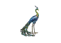 Outdoor Garden Peacock Statue for Lawn and Patio Decor