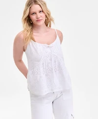 On 34th Women's Eyelet Scalloped-Trim Tank, Exclusively at Macy's