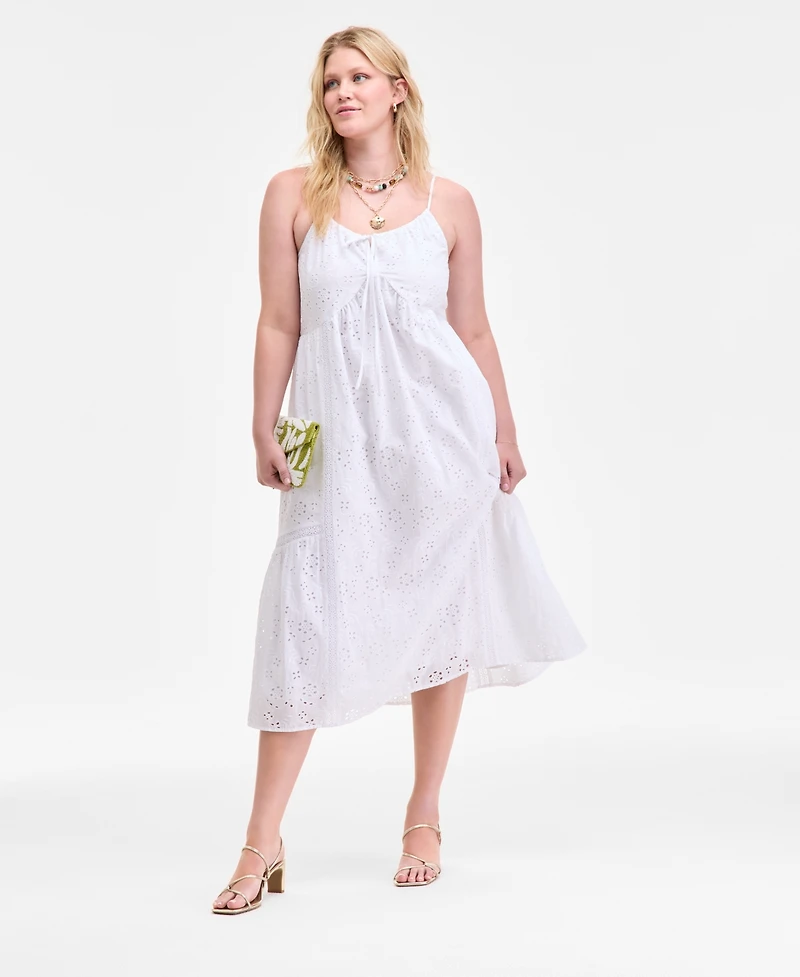 On 34th Women's Eyelet Midi Dress, Exclusively at Macy's