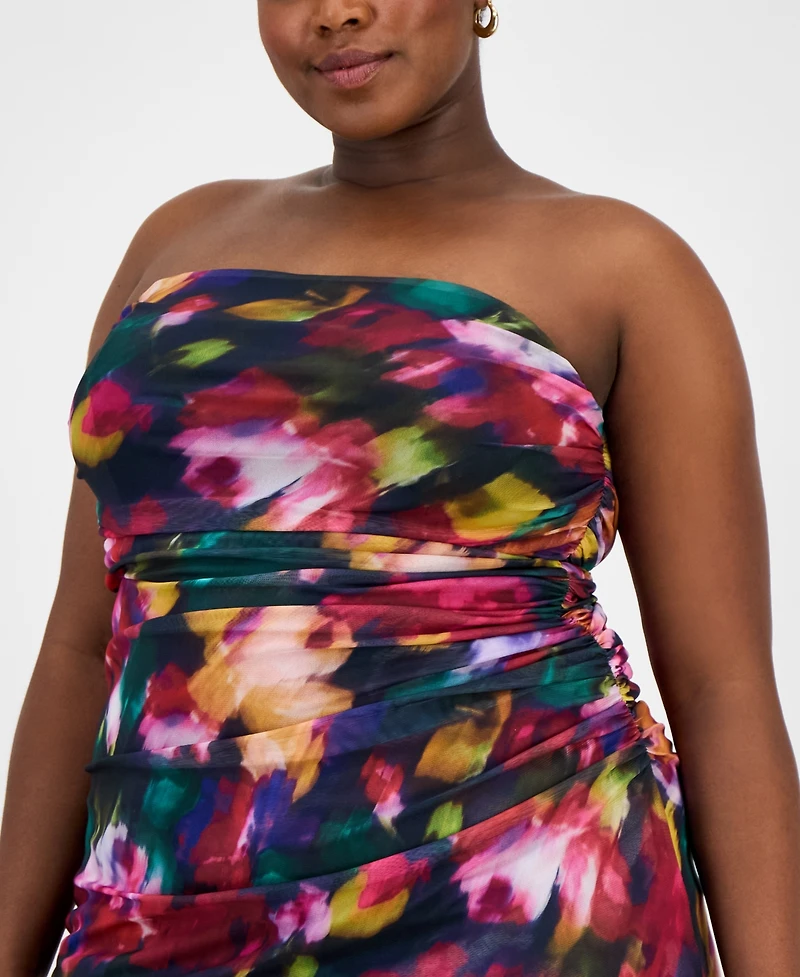 Emerald Sundae Trendy Plus Strapless Midi Bodycon Dress