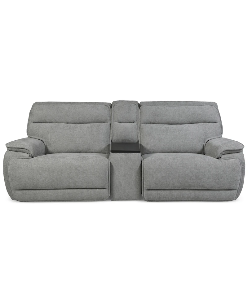 Ozryn 3-Pc. Fabric Sofa with Console and 2 Power Motion Chairs, Exclusively at Macy's