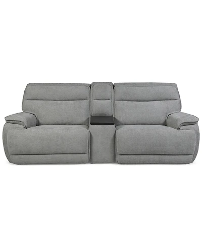 Ozryn 3-Pc. Fabric Sofa with Console and 2 Power Motion Chairs, Exclusively at Macy's