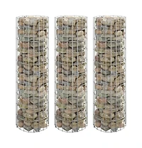 Circular Gabion Raised Beds 3 pcs Galvanized Steel 11.8"x39.4"