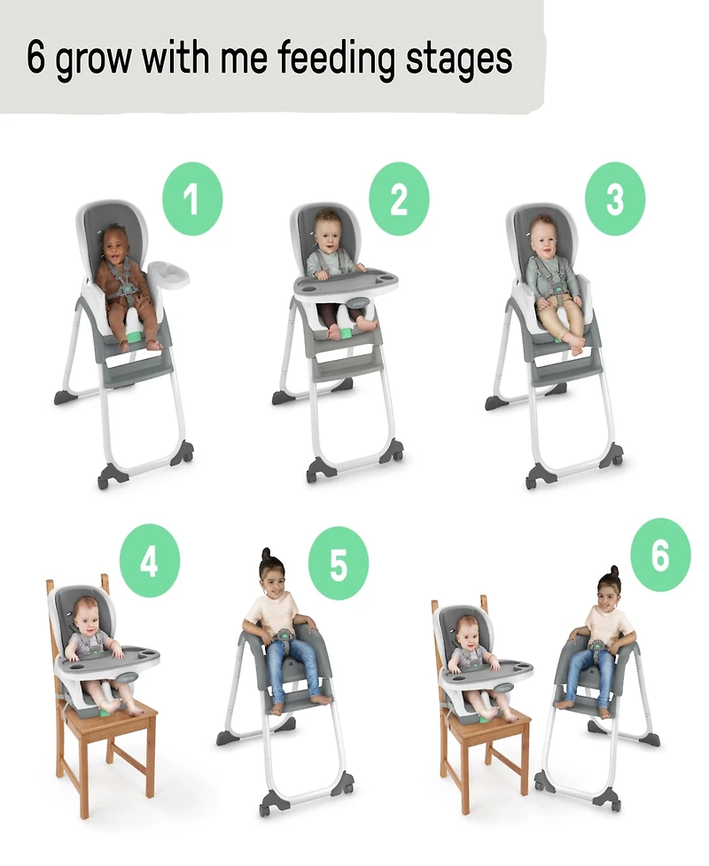 Full Course SmartClean 6-in-1 High Chair – Slate