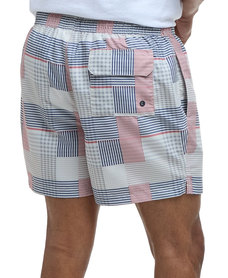 Barbour Men's Oakshore Patchwork 5" Swim Shorts