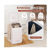 SereneLife Towel Warmer Bucket, 23L, Adjustable Timer, Auto Shut-Off, White