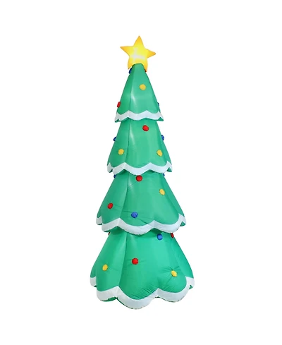 9.5' Self-Inflating Towering Christmas Tree Inflatable Pre-Lit Yard Decoration with Fan Blower and Led Lights