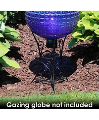 Indoor/Outdoor Decorative Steel Scroll Gazing Ball Stand for 10" or 12" Outdoor Garden Globes - 11" H