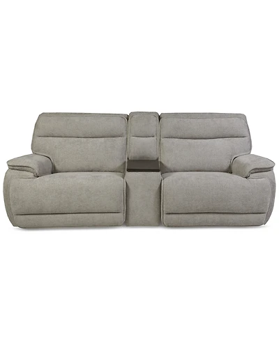 Ozryn 3-Pc. Fabric Sofa with Console and 2 Power Motion Chairs, Exclusively at Macy's
