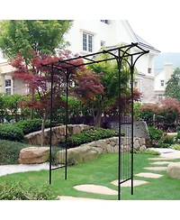 Streamdale Metal Garden Arch Garden Arbor Trellis Climbing Plants Support Arch Outdoor Arch Wedding Arch Party Events Archway Black