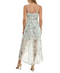 As U Wish Juniors' Molded-Cup Wrap High-Low Fit & Flare Dress