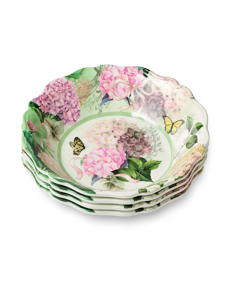 Certified International Garden Path Melamine 4-Pc. All-Purpose Bowls, Service For 4