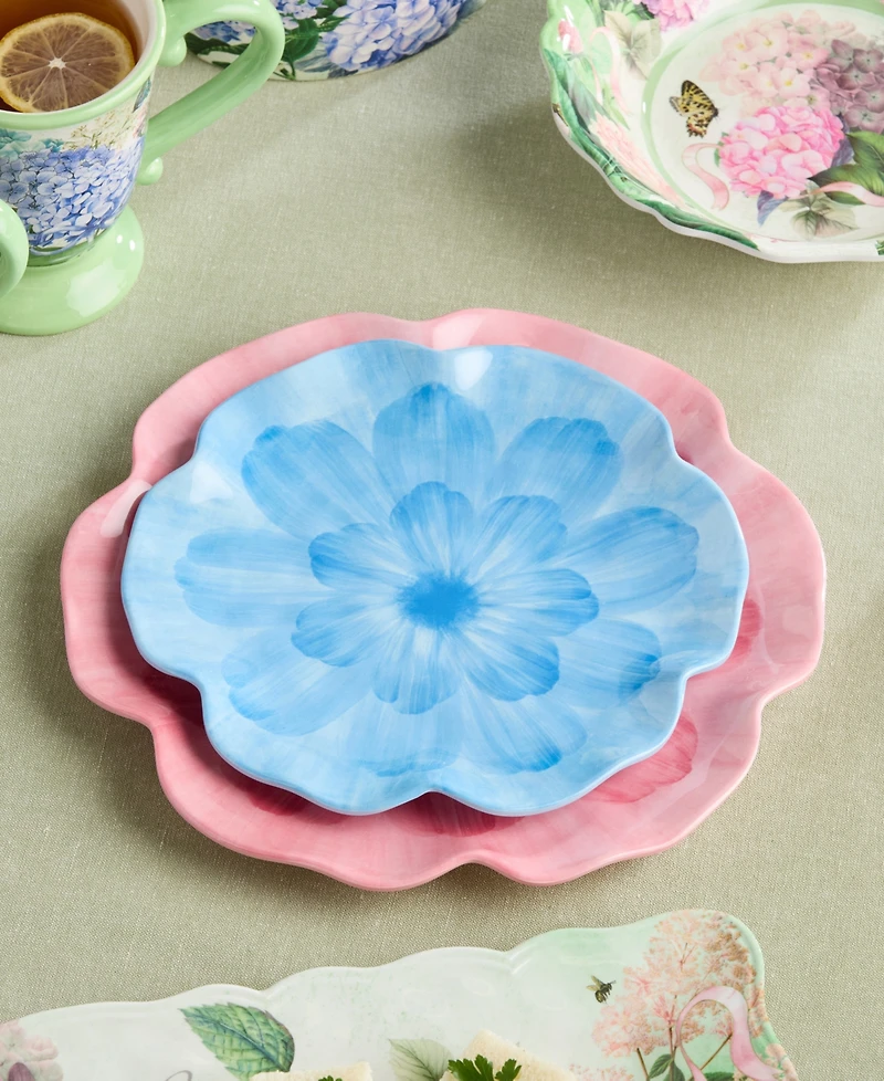 Certified International Wildflower 3-d Floral 4-Pc. Salad Plates, Service For 4