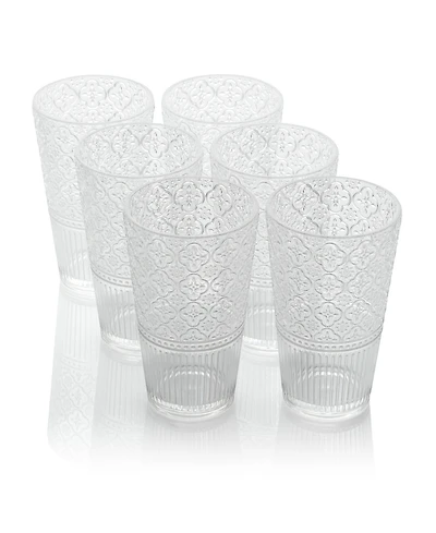 Certified International Victoria Acrylic Ice Tea Glasses