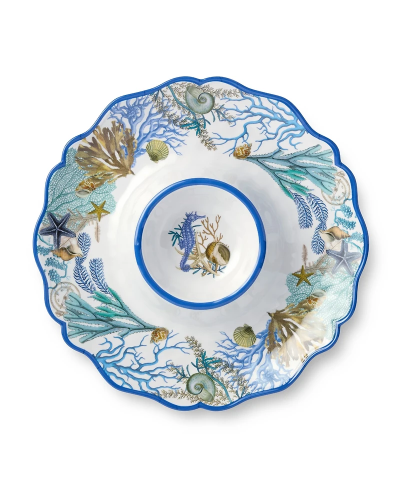 Certified International Blue Lagoon Melamine 2-Piece Appetizer Set