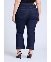 Eloquii Women's High Rise Crop Bootcut Jean
