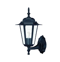 Matte Black Glass Lantern Wall Light
