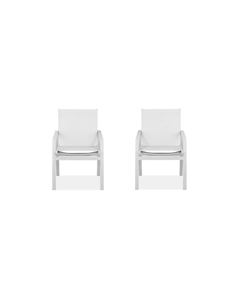 Set of Two Metal Dining Chairs – Modern Seating for Patio & Dining Room