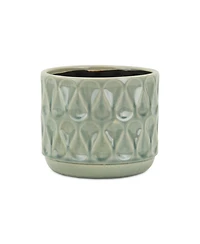 Geometric Ceramic Round Pot Planter – Indoor & Outdoor Decorative Planter