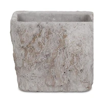 Modern Cement Pot Planter – Rectangular Indoor/Outdoor Garden Box with Speckle Glaze Finish