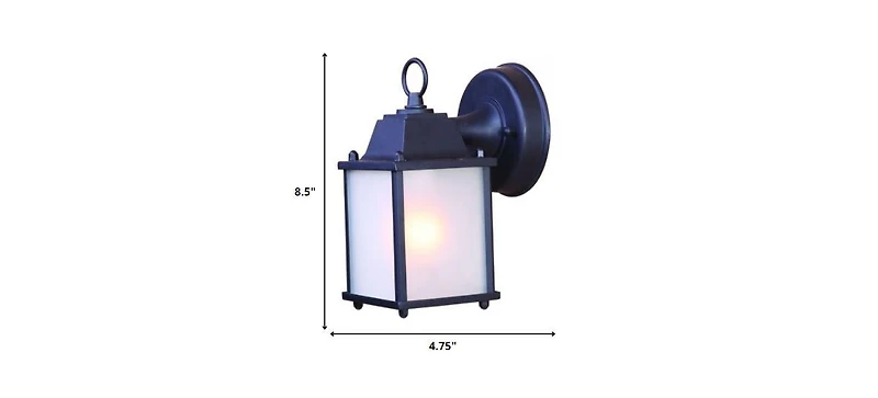 Hanging Frosted Glass Lantern Wall Light – Decorative Lighting for Garden & Walkways