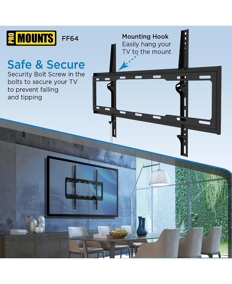 ProMounts Flat Tv Wall Mount for TVs 42"