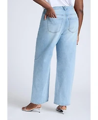 Eloquii Women's The Sparkle Naomi Straight Leg Jean