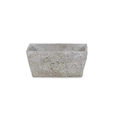 Cement Rectangular Planter with Speckle Glaze – Versatile Pot for Home & Garden