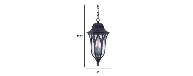 Hanging Light with Geometric Glass Shade – Contemporary Ceiling Lamp