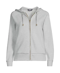 Lands' End Women's Serious Sweats Relaxed Long Sleeve Full Zip Hoodie Sweatshirt