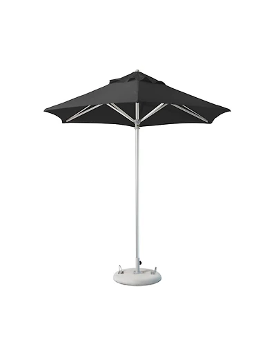 Round Market Patio Umbrella – Polyester Sun Shade for Outdoor Spaces