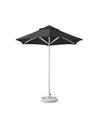 Round Market Patio Umbrella – Polyester Sun Shade for Outdoor Spaces