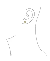 Bling Jewelry Simple Classic Martini Bezel Set Cubic Zirconia Cz Round Solitaire Stud Earrings Rose Gold Plated .925 Sterling Silver