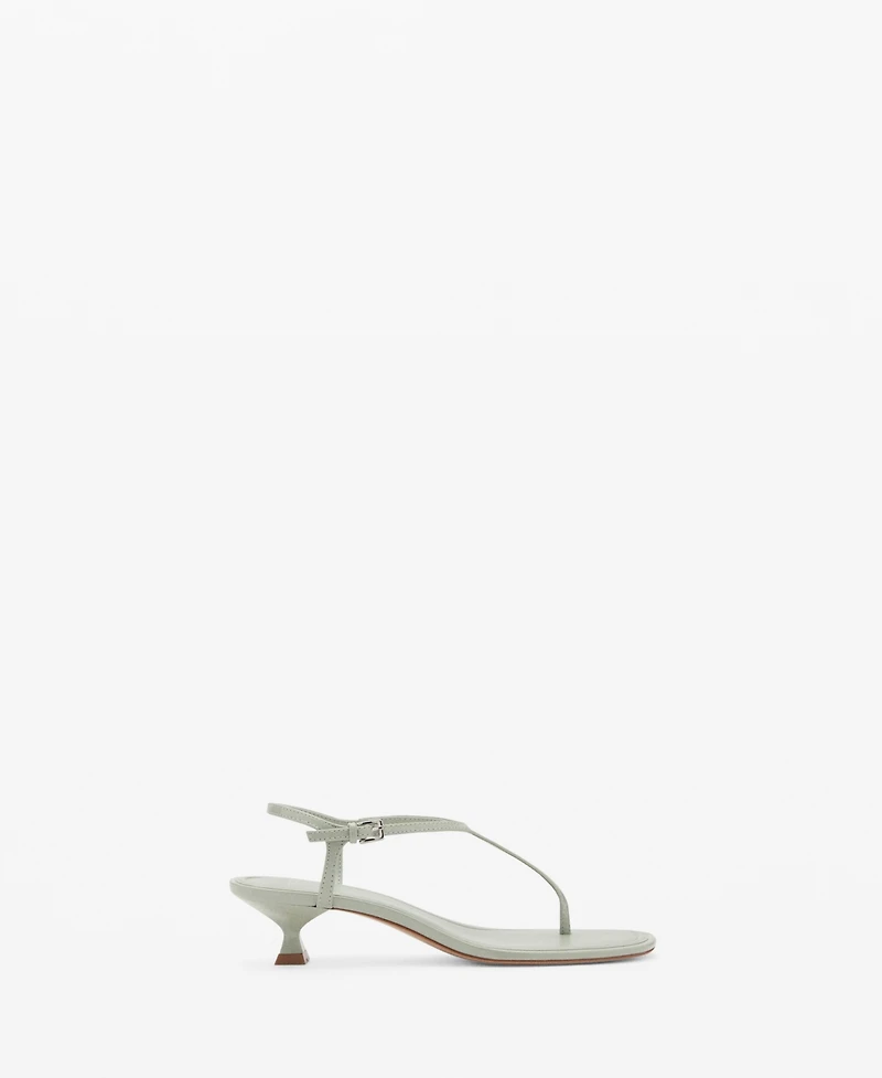 Mango Women's Kitten Heel Strap Sandals