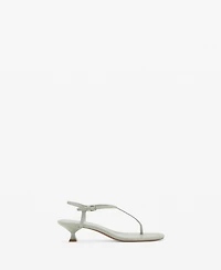 Mango Women's Kitten Heel Strap Sandals
