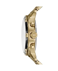 Diesel Men's Spiked Quartz Chronograph Gold Stainless Steel Watch, 49mm