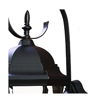 Three Light Dark Brown Swing Arm Lantern Wall