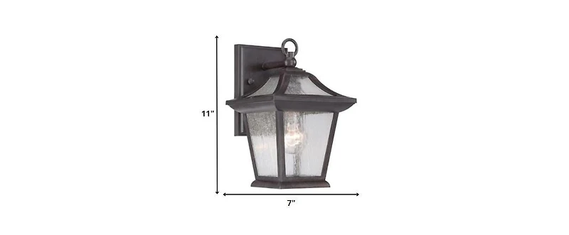 Antique Bronze Birdhouse Shape Outdoor Wall Light