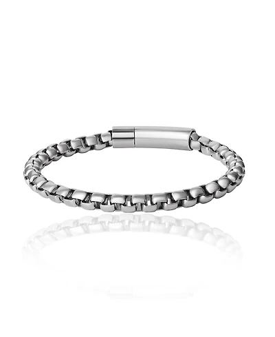 Lucky Brand Men's Silver-Tone Box Chain Bracelet