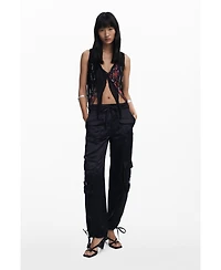 Desigual Women's Satin cargo pants