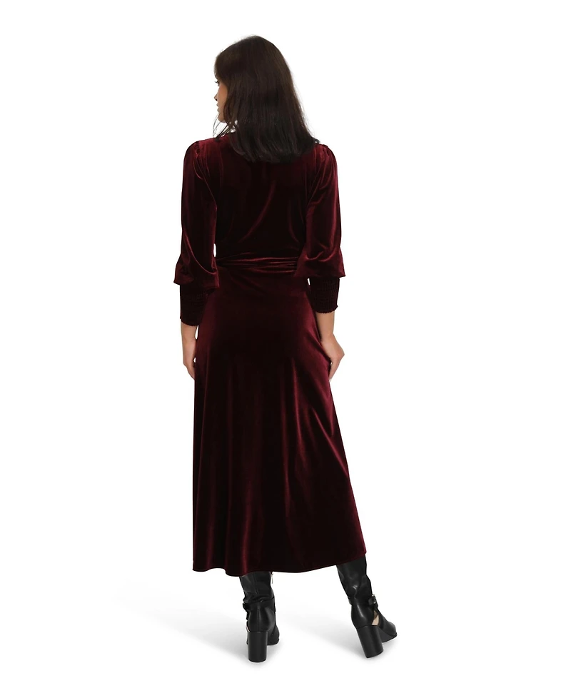 Belle & Bloom Women's Current Mood Velvet Wrap Dress