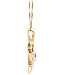 Diamond Ribbon Pendant Necklace (3/8 ct. t.w.) 14k White or Yellow Gold